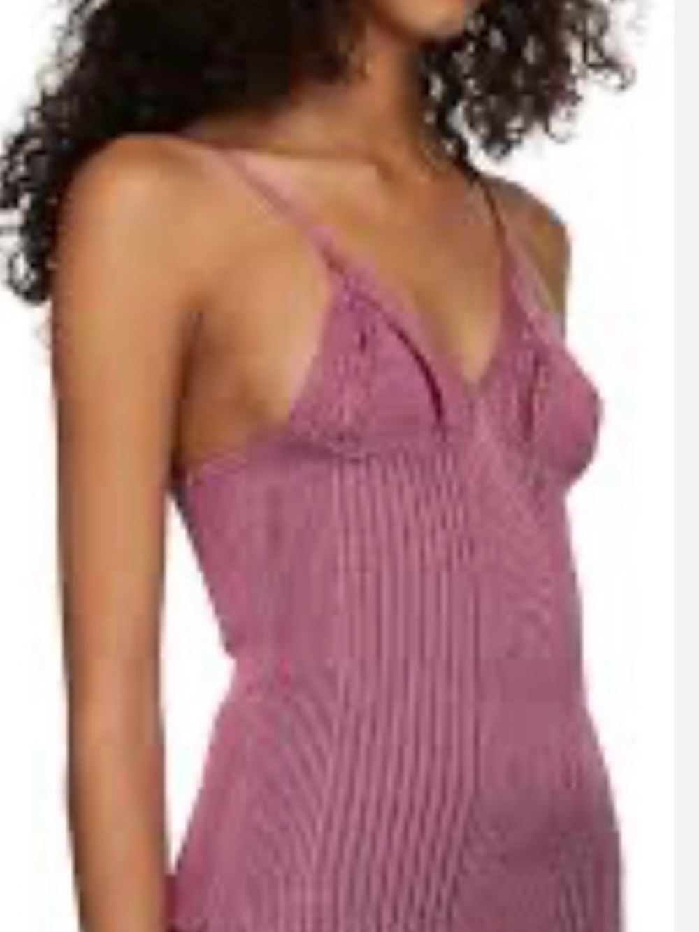 Isa Boulder Ribbed knit top-Mauve S